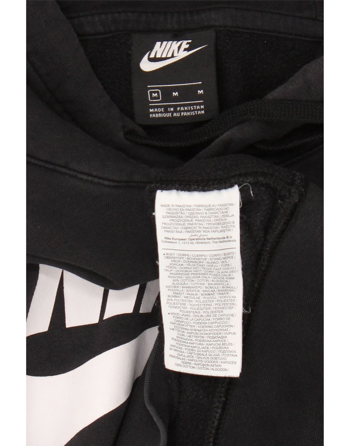Ανδρικό γραφικό κουκούλα Nike, μεσαίο μαύρο βαμβακερό