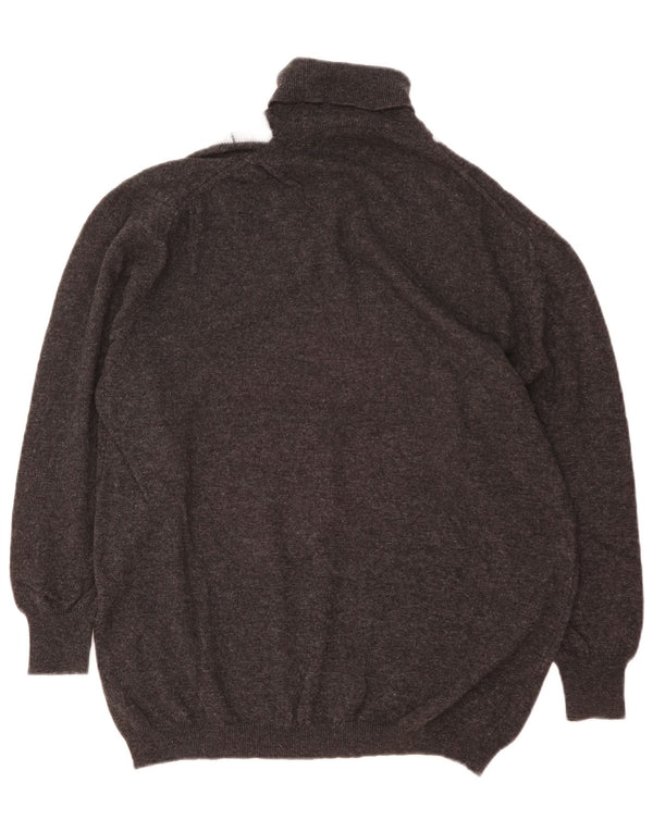 Yessica Γυναικείο πουλόβερ με ρολό λαιμόκοψη EU 44/46 XL Grey Argyle/Diamond