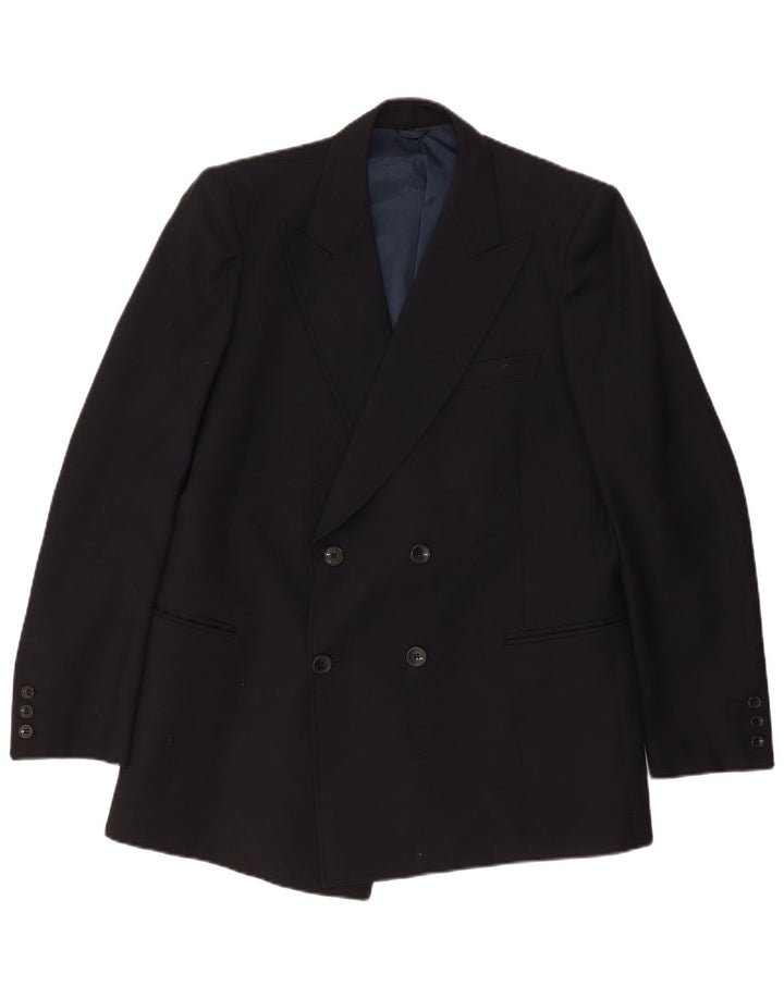 Vintage Ανδρικό Διπλό Μπουφάν Μπλέιζερ UK 38 Μεσαίο Μαύρο