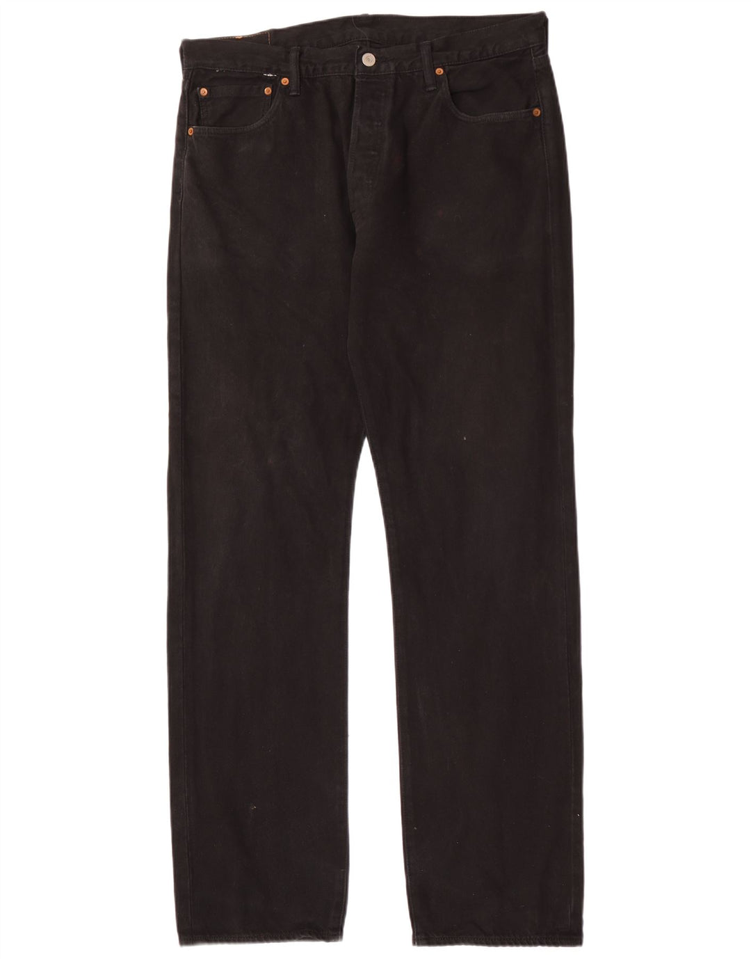 Levi's Mens 501 Straight Jeans W32 L34 Μαύρο βαμβακερό