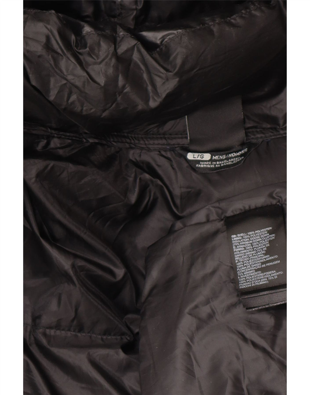 The North Face Ανδρικό μπουφάν με κουκούλα UK 40 μεγάλο μαύρο πολυεστέρα