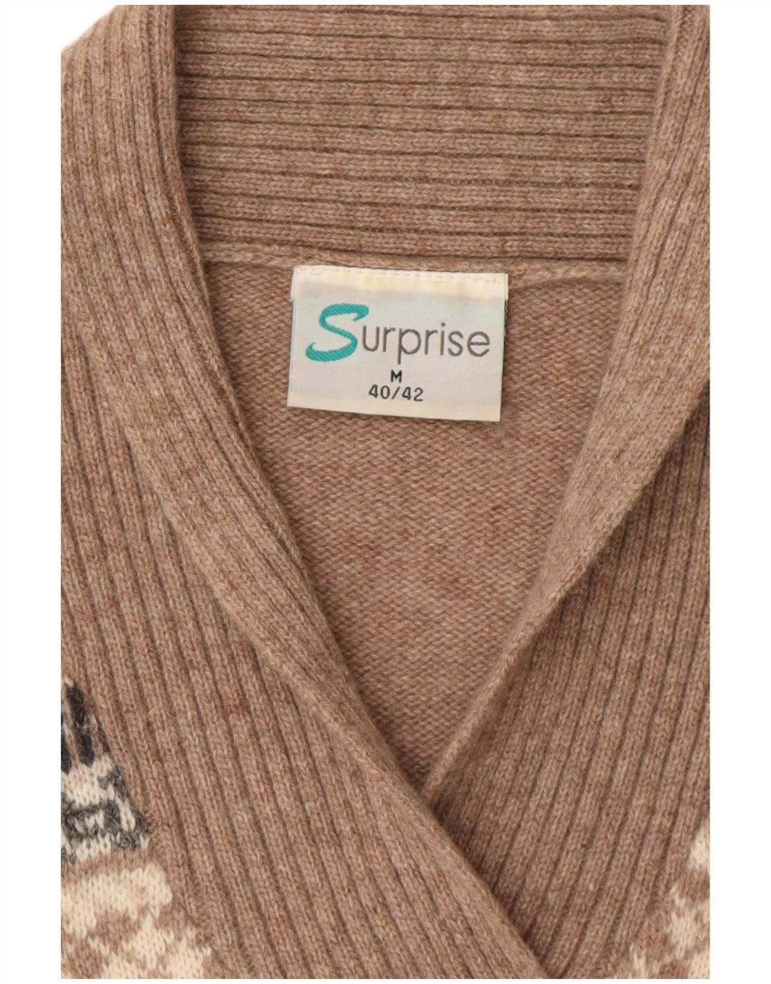 Γυναικείο πουλόβερ SURPRISE Loose Fit Shawl Neck Jumper IT 40/42 Medium Beige