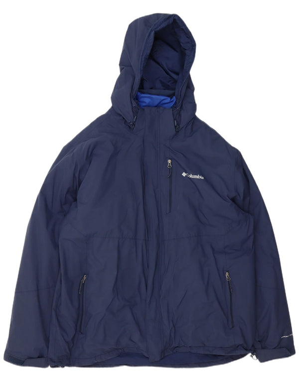 Ανδρικό μπουφάν Columbia Omni-Tech με κουκούλα UK 44 2XL Navy Blue Nylon
