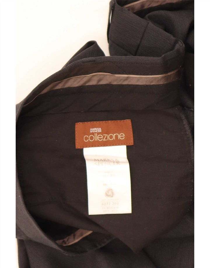 Ανδρικό ίσιο παντελόνι Marks & Spencer W38 L33 Γκρι μαλλί