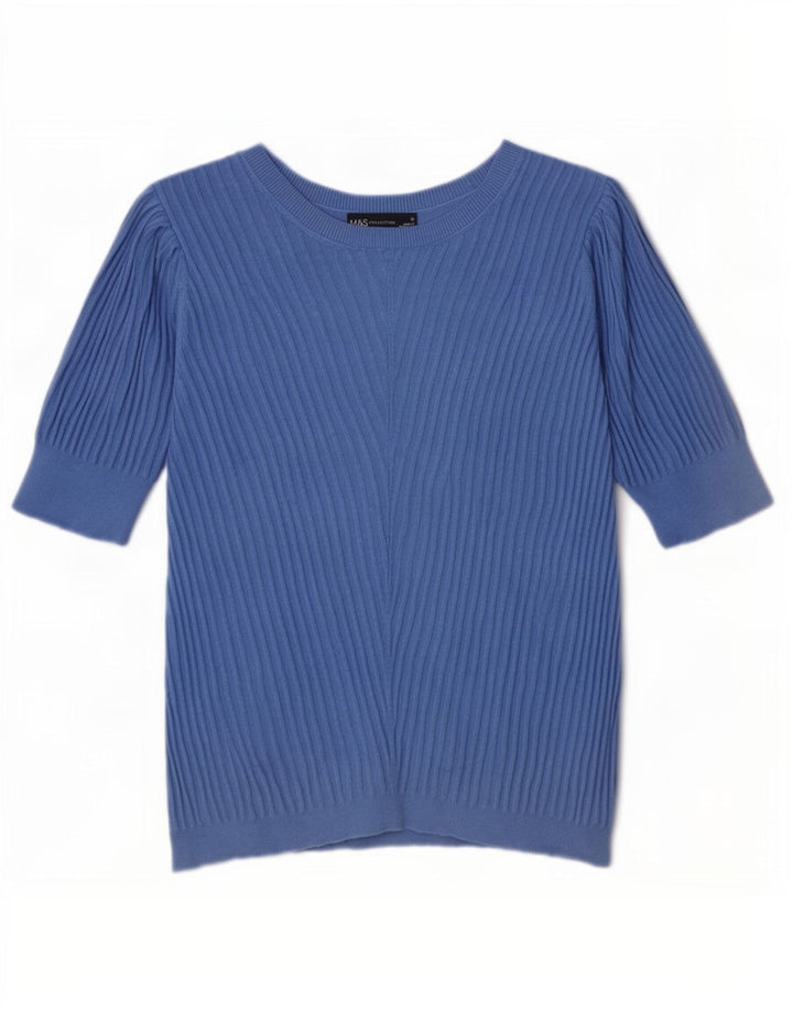 Marks & Spencer Γυναικείο πουλόβερ με λαιμόκαυστο UK 16 Large Blue