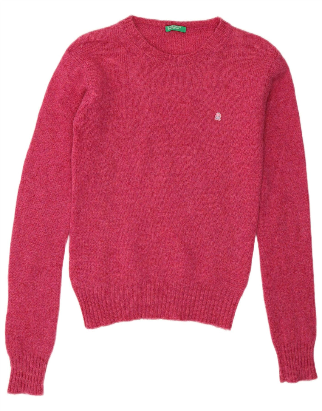 Γυναικείο πουλόβερ Benetton Crew Neck Jumper UK 8 Small Pink