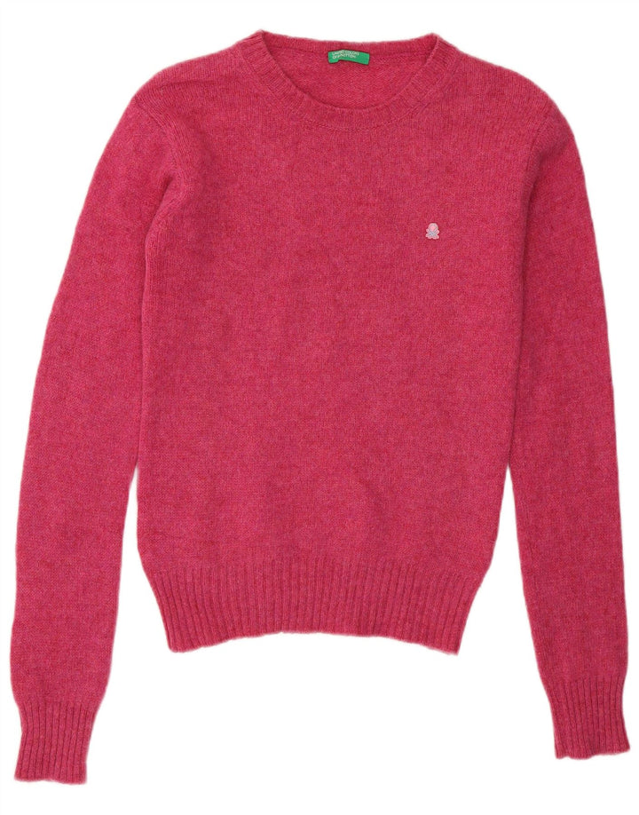 Γυναικείο πουλόβερ Benetton Crew Neck Jumper UK 8 Small Pink
