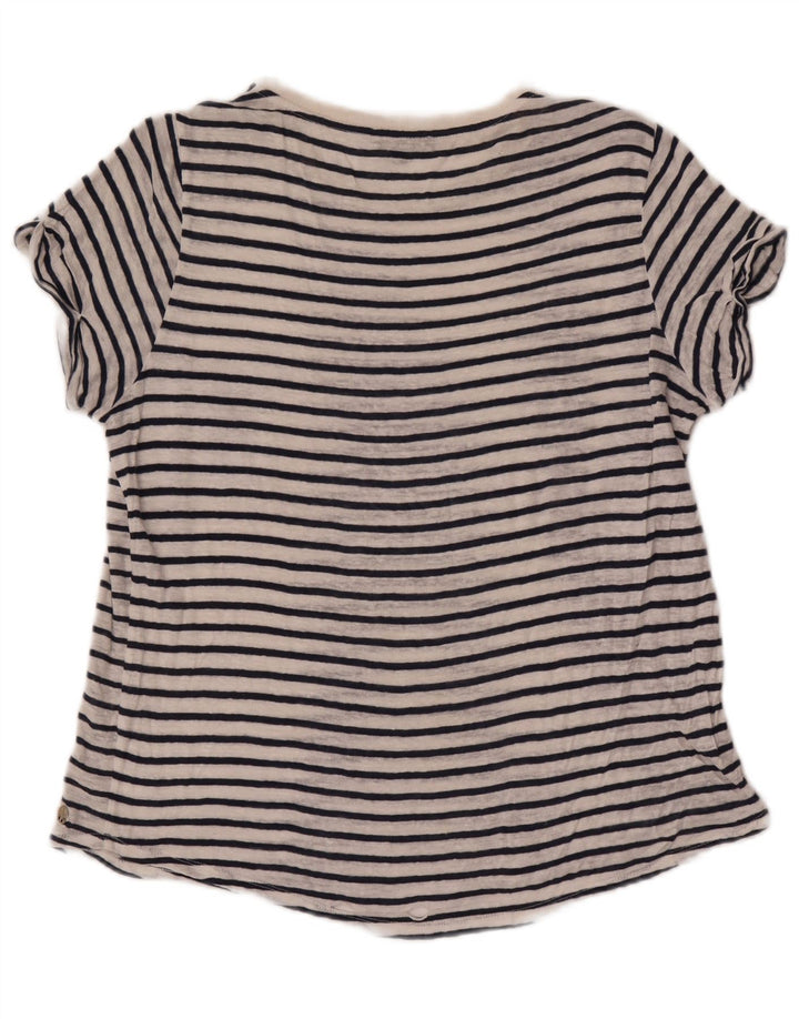 Massimo Dutti Γυναικείο T-Shirt Top UK 14 Medium White Ride