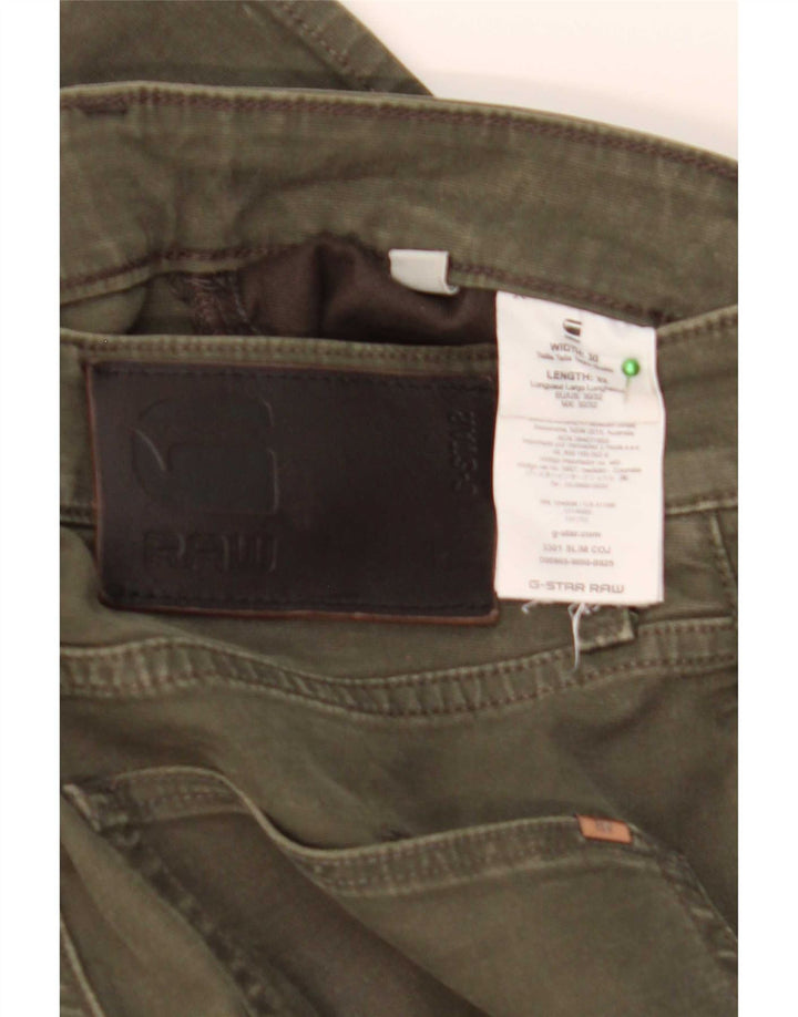 Ανδρικό Slim Jeans G-Star W30 L32 Χακί βαμβακερό