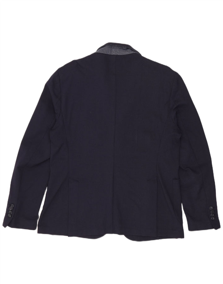 Armata Di Mare Ανδρικό σακάκι με 2 κουμπιά μπλέιζερ IT 54 2XL Navy Blue Viscose
