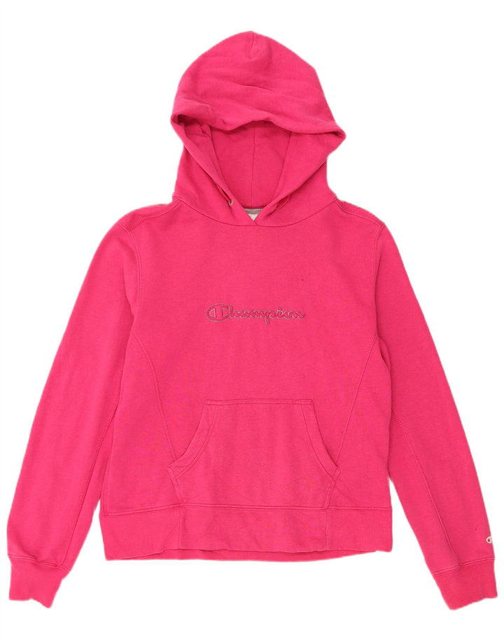 CHAMPION Γυναικεία Heritage Classics Graphic Hoodie Jumper UK 16 Large Pink