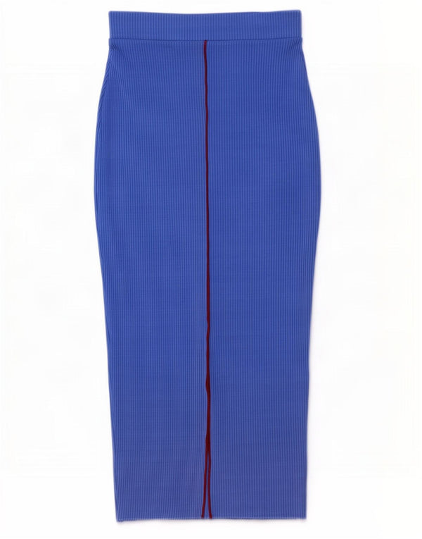 Zara Γυναικεία Maxi Pencil Φούστα Small W26 Blue Polyester