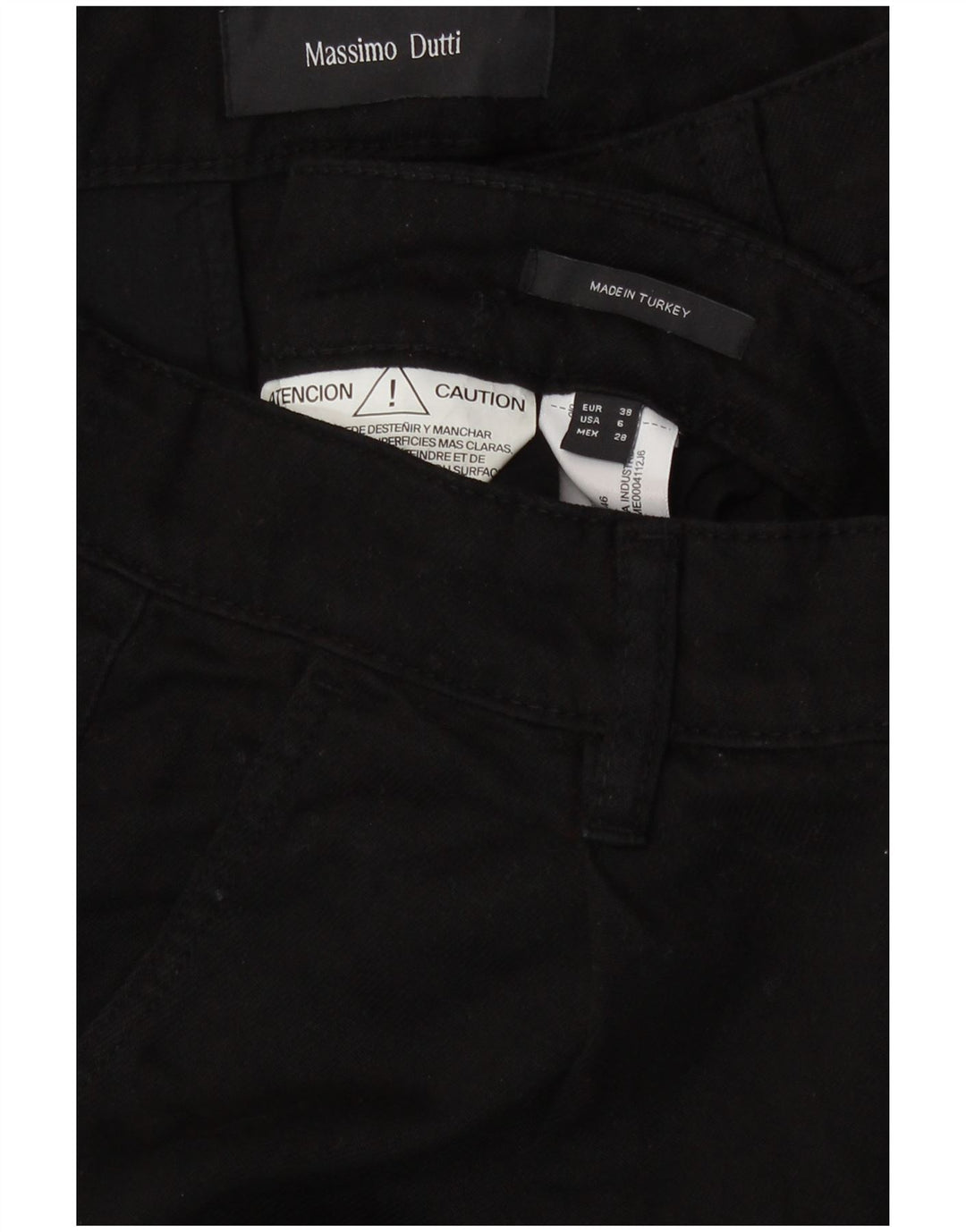 Massimo Dutti Γυναικείο ίσιο casual παντελόνι EU 38 Small W28 L31 μαύρο