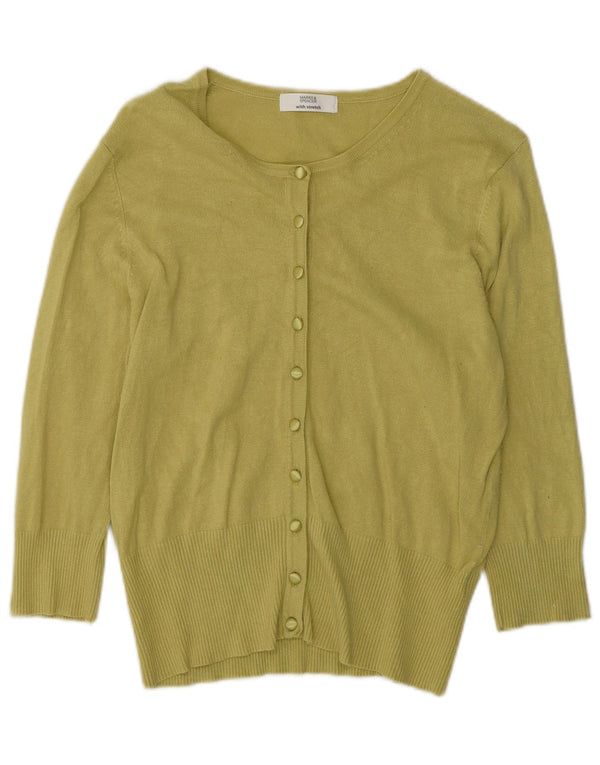 Marks & Spencer Γυναικείο πουλόβερ ζακέτα με 3/4 μανίκια UK 14 Medium Green