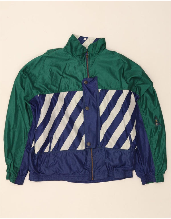 ATHLETA Γυναικεία φόρμα φόρμας γραφικών Top Jacket UK 22 3XL Green Colourblock