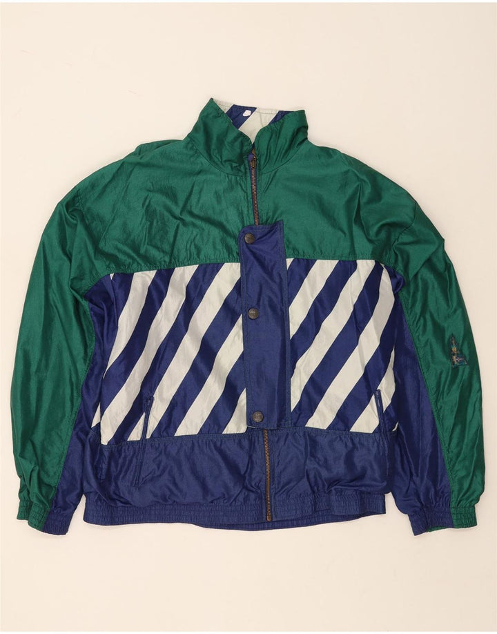 ATHLETA Γυναικεία φόρμα φόρμας γραφικών Top Jacket UK 22 3XL Green Colourblock