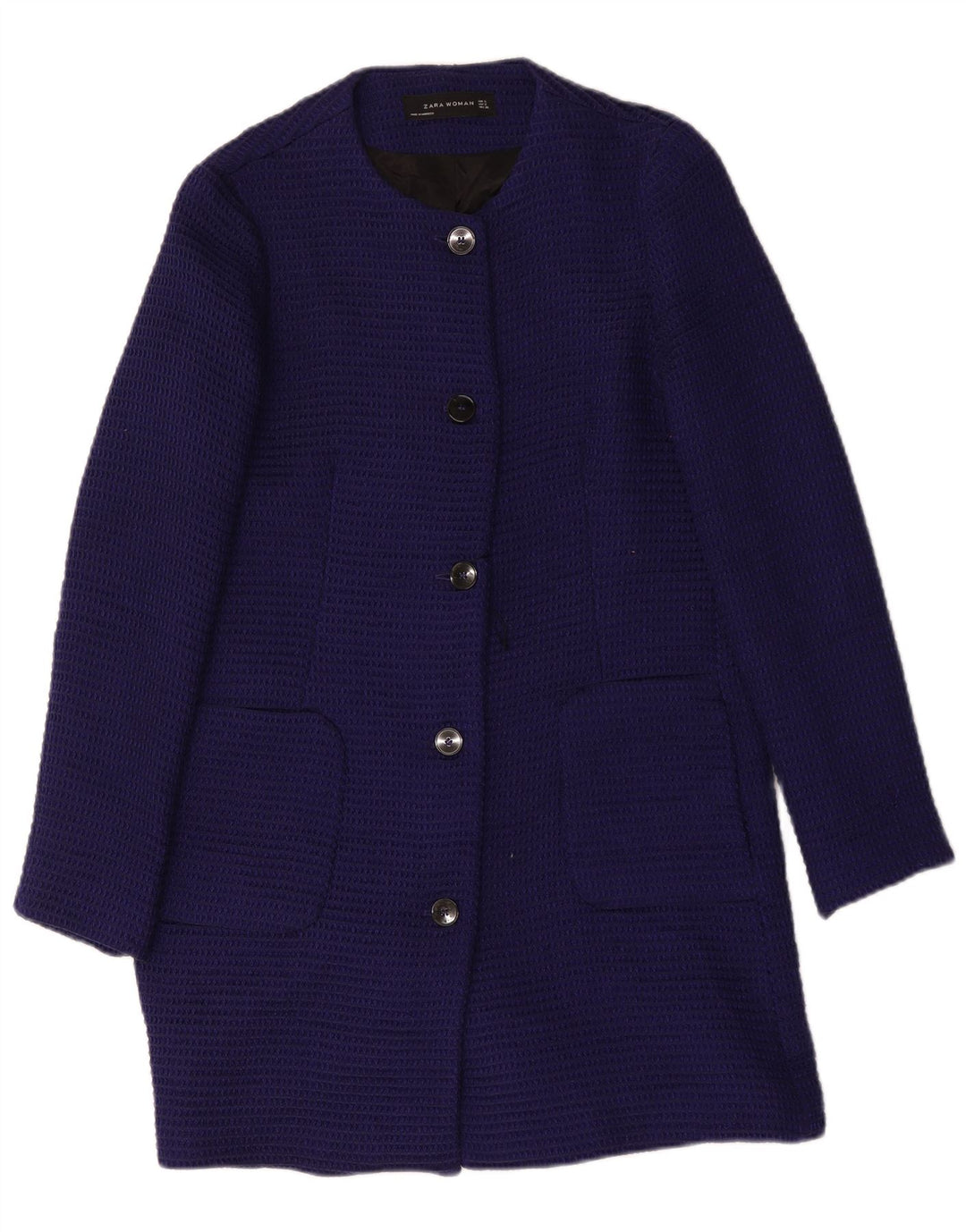 Zara Γυναικείο Πανωφόρι UK 10 Small Navy Blue