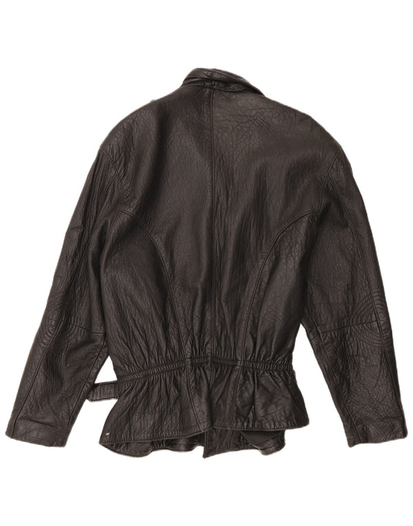 Jep's Womens Leather Jacket UK 16 Large Black