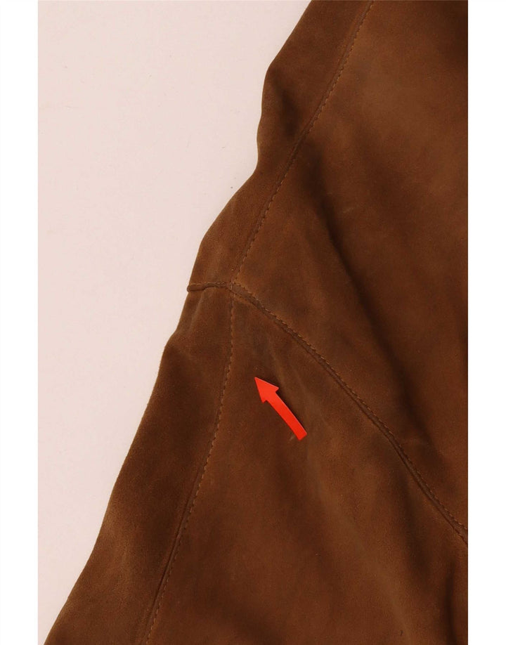 Vintage Γυναικείο Oversized Suede Bomber Jacket IT 44 Medium Beige