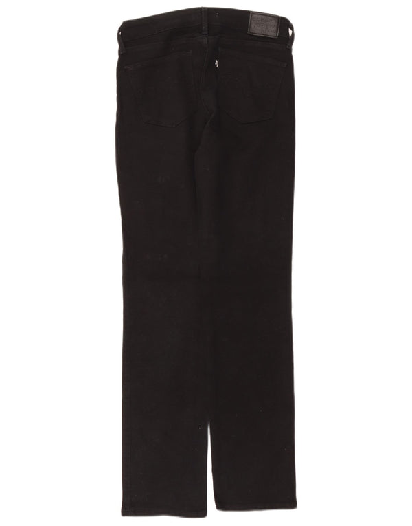 Levi's Womens 714 Straight Jeans W26 L30 Μαύρο Βαμβακερό