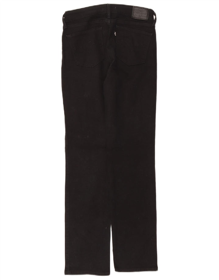 Levi's Womens 714 Straight Jeans W26 L30 Μαύρο Βαμβακερό