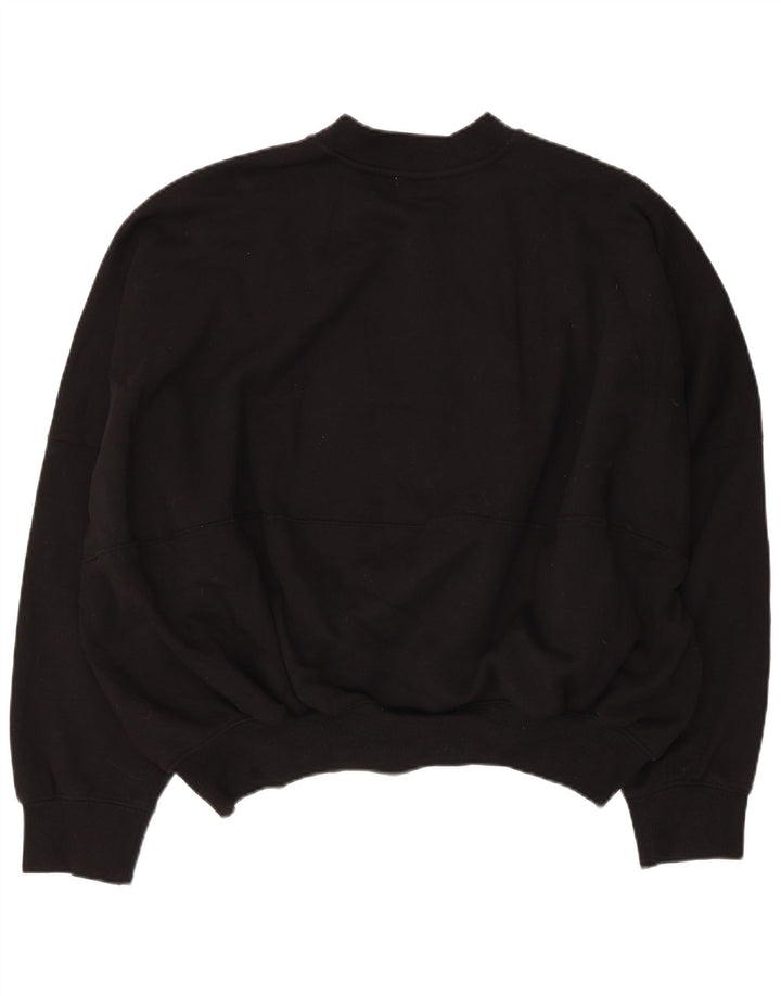 Zara Γυναικεία φόρμα Oversized Top Jacket UK 16 Large Black Cotton