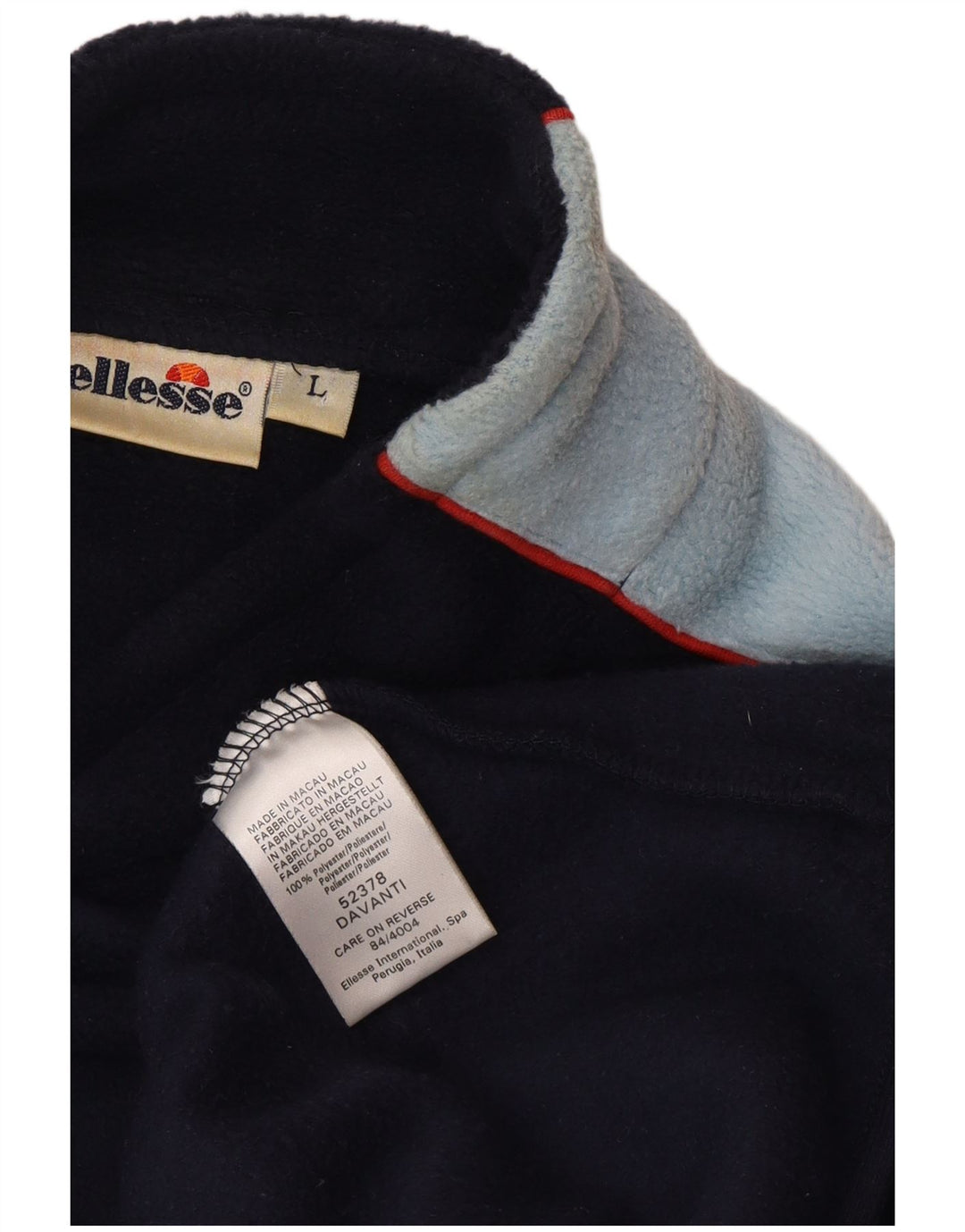 Ellesse Ανδρικό Fleece Jumper Large Navy Blue Colorblock Πολυεστέρας