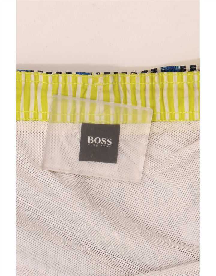 Ανδρικό σορτς κολύμβησης Hugo Boss μεγάλο μπλε ριγέ