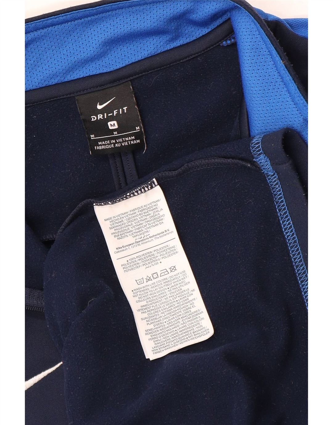 Ανδρικό φούτερ NIKE με φερμουάρ Dri Fit Jumper Medium Navy Blue Colourblock