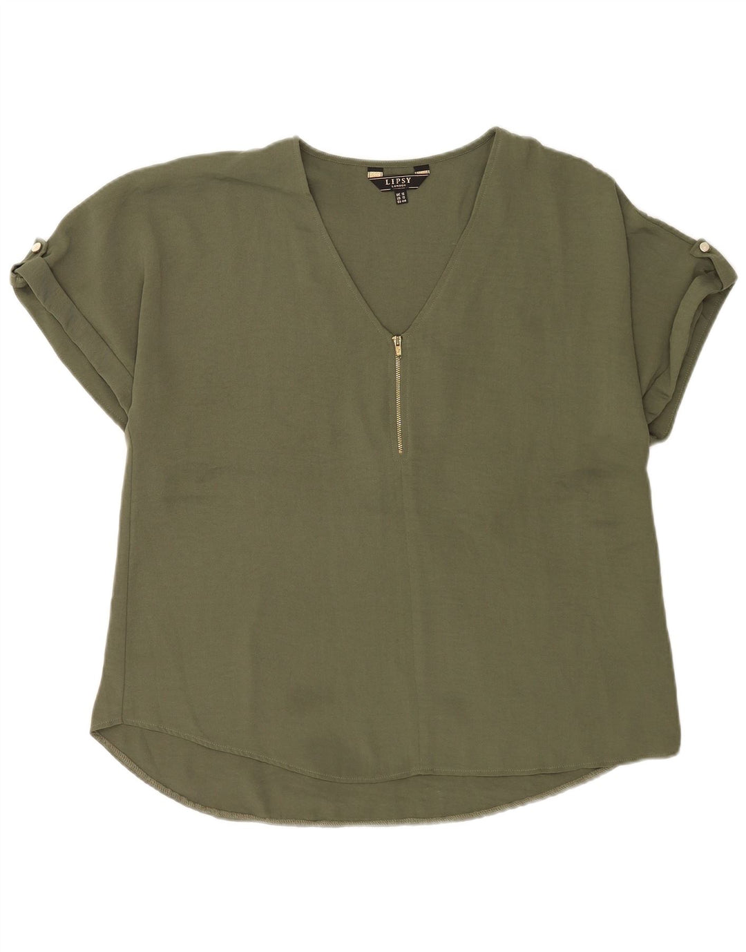Lipsy Γυναικεία Oversized Μπλούζα Top UK 16 Large Green Polyester