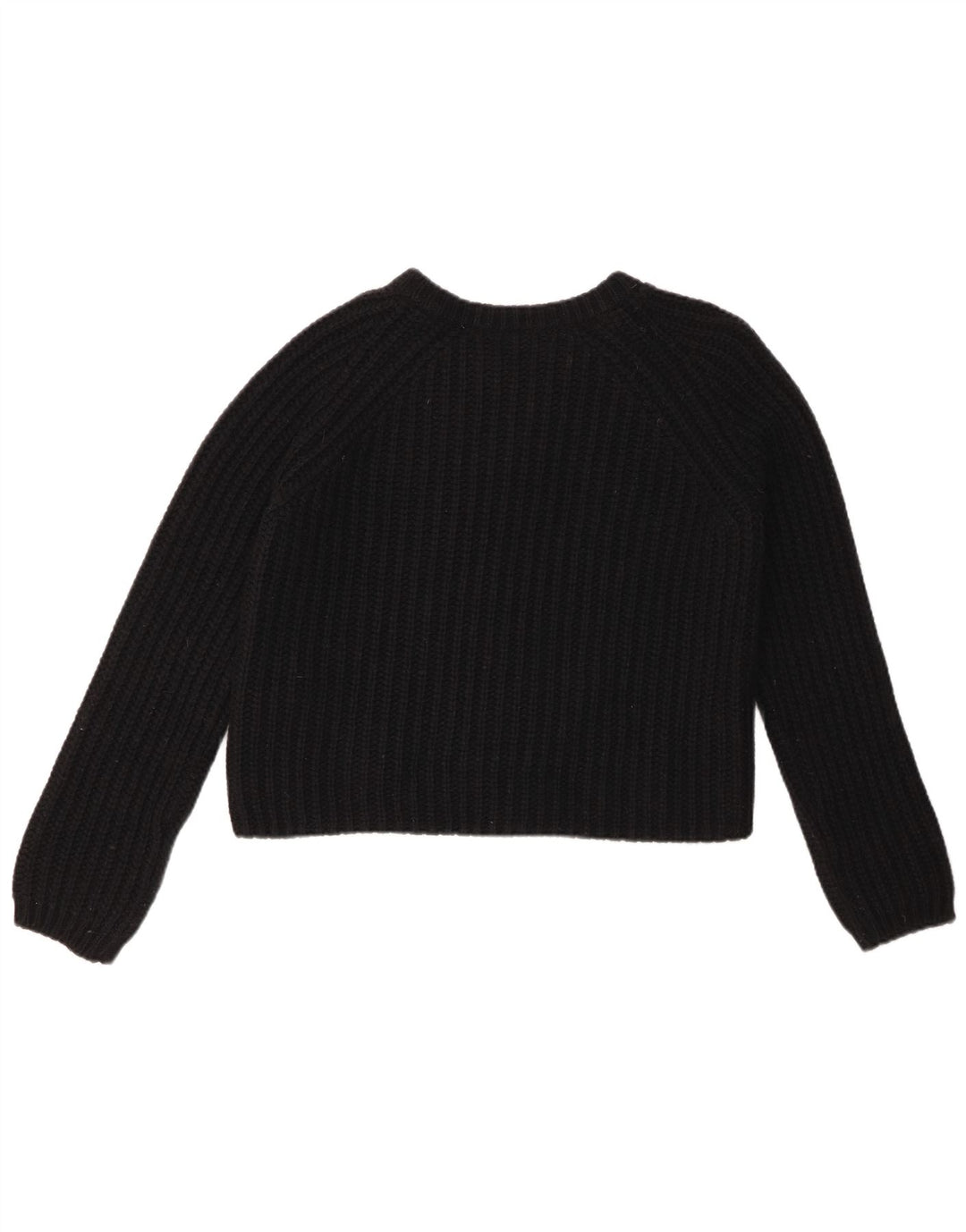 BENETTON Γυναικεία Ζακέτα Crop UK 10 Small Black Wool