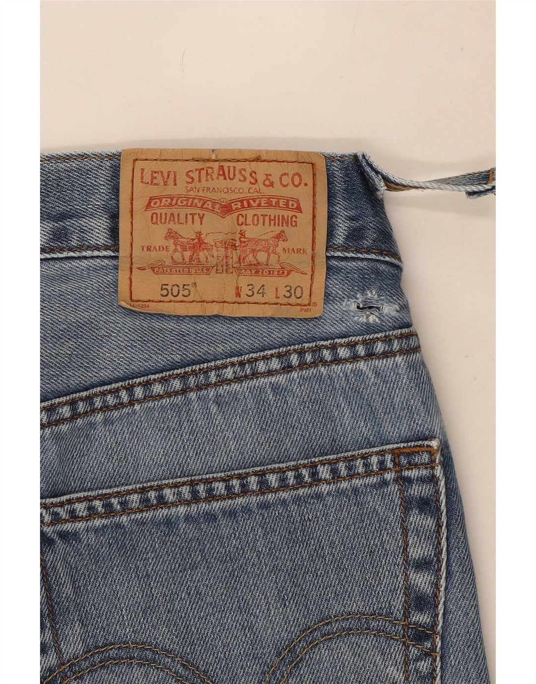 Levi's Mens 505 Regular Fit Straight Jeans W34 L30 Μπλε βαμβακερό
