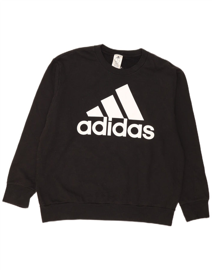 Ανδρικό γραφικό φούτερ Adidas Jumper XL Μαύρο βαμβακερό