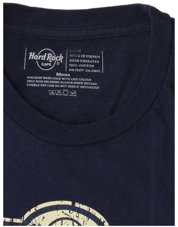 HARD ROCK CAFE Ανδρικό μπλουζάκι Dublin Graphic Top Large Navy Blue Cotton