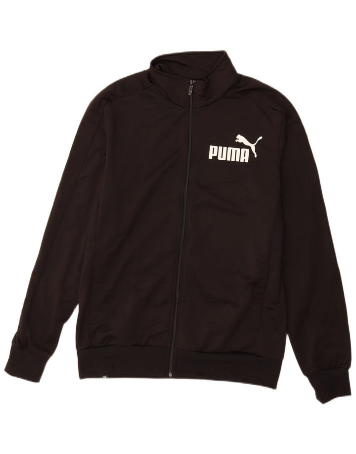 Ανδρική φόρμα αθλητικής φόρμας PUMA γραφικό Top Jacket Μεσαίο Μαύρο Πολυεστέρα