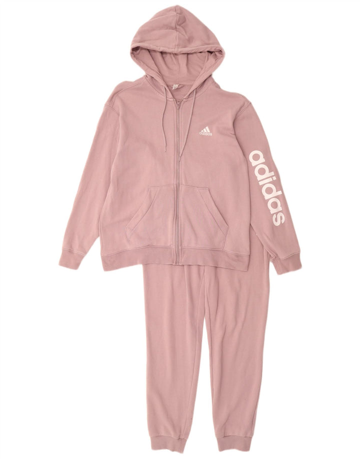 Γυναικεία φόρμα ADIDAS Graphic UK 12/14 μεσαίο μοβ βαμβακερό