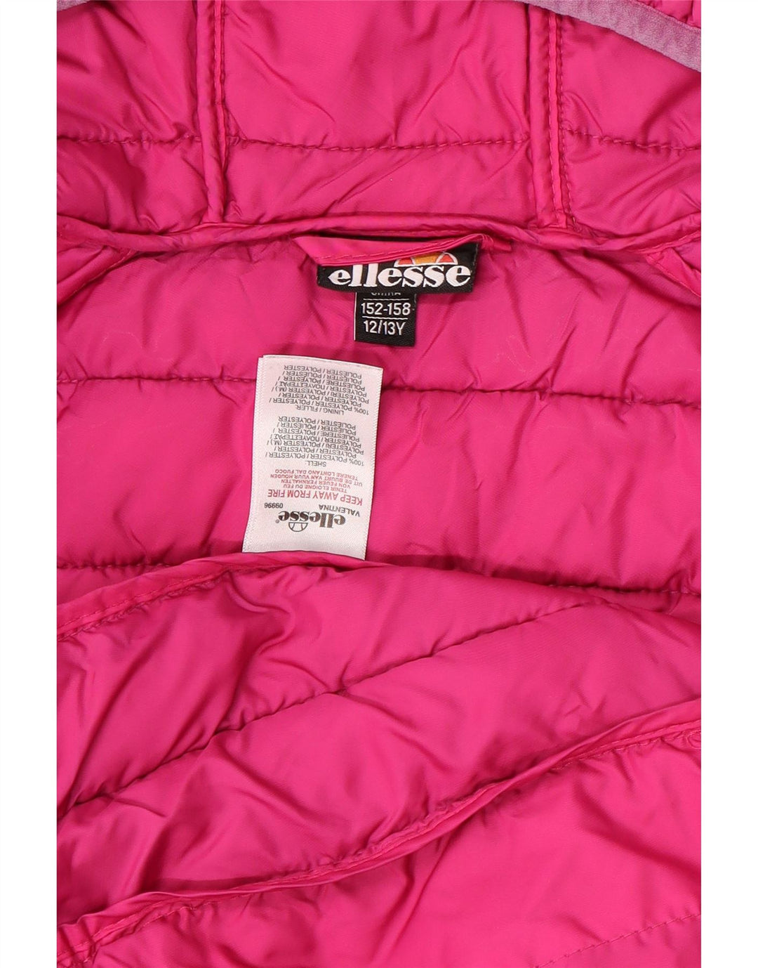 Μπουφάν Ellesse Girls Hooded Podded Jacket 12-13 Years Pink Polyester