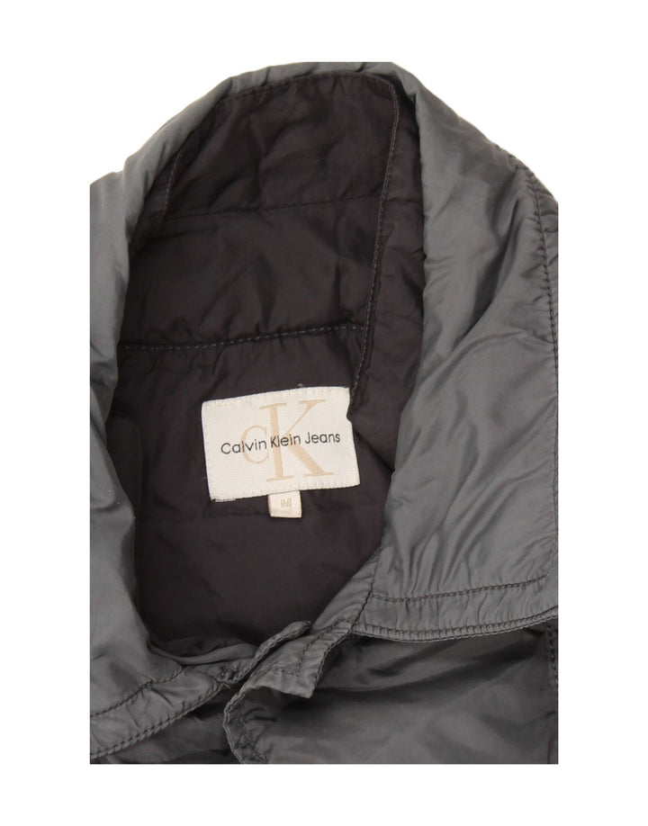 CALVIN KLEIN JEANS Mens Padded Jacket UK 38 Medium Grey Polyamide