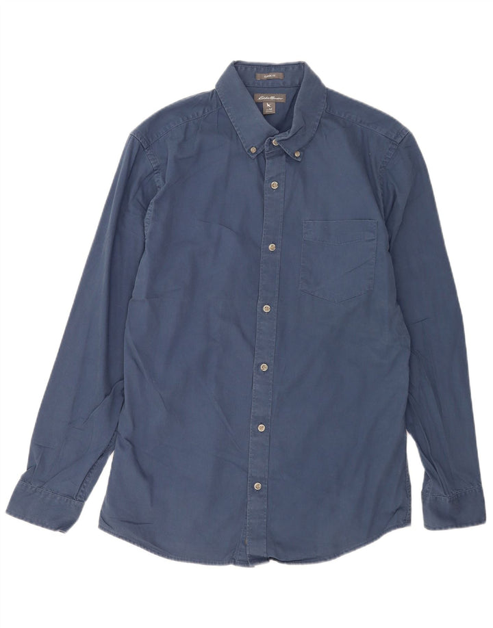 Ανδρικό πουκάμισο Eddie Bauer Classic Fit, μεσαίο μπλε βαμβακερό