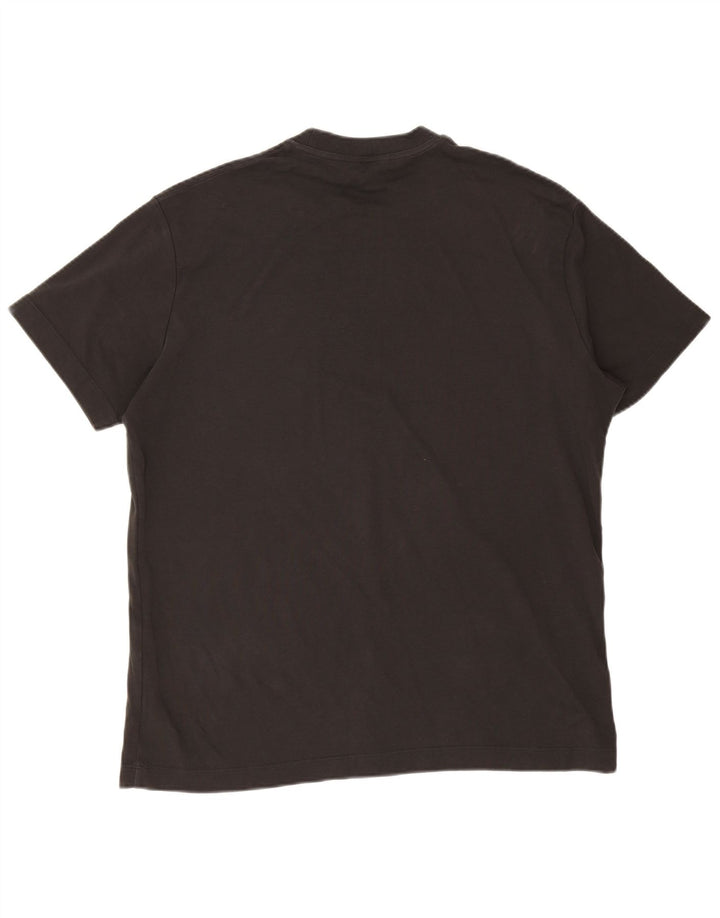Massimo Dutti Ανδρικό T-Shirt Top μεγάλο γκρι βαμβακερό