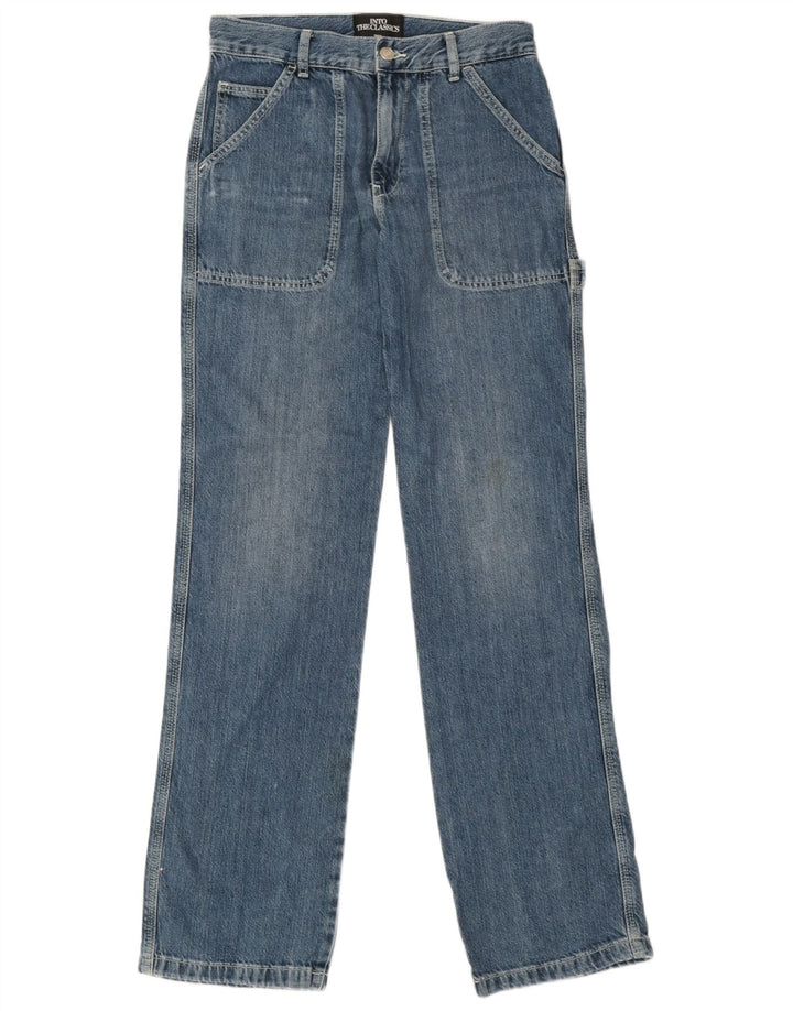 Zara Γυναικείο τζιν ξυλουργικό ίσιο EU 38 Small W28 L34 Μπλε
