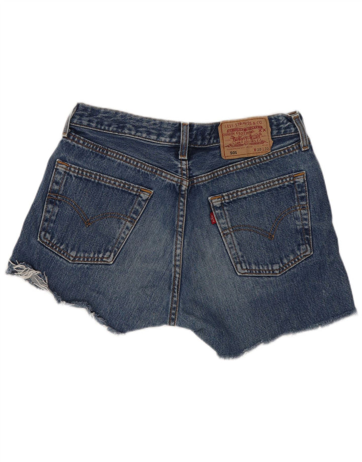 Γυναικείο σορτς Levi's 501 τζιν W30 μεσαίο μπλε βαμβακερό