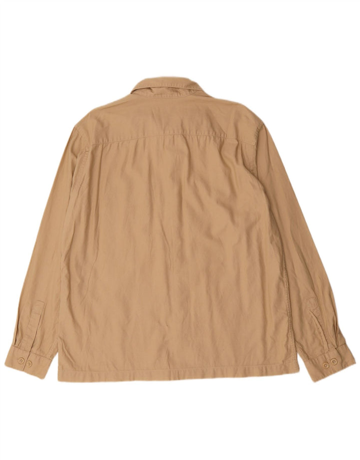 Ανδρικό πουκάμισο Jack & Jones 2XL Μπεζ βαμβακερό