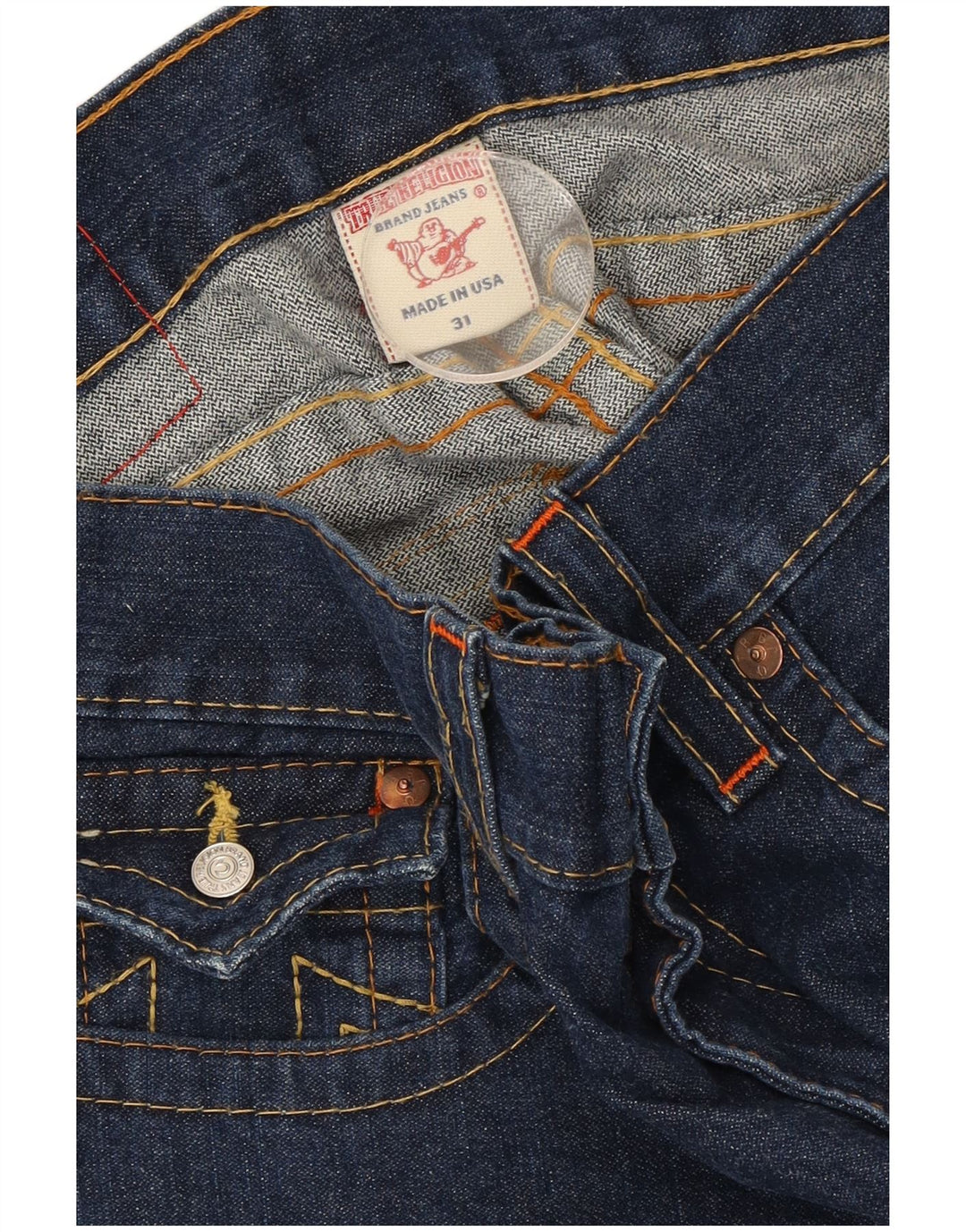 True Religion Γυναικείο τζιν μποτάκι W31 L32 Μπλε βαμβακερό
