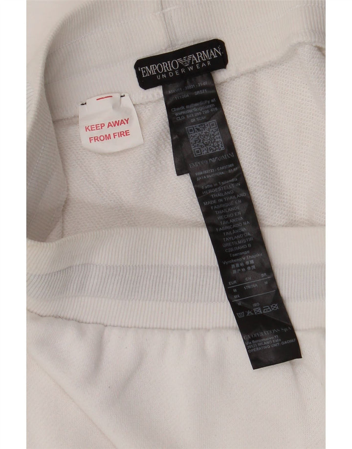 EMPORIO ARMANI Ανδρικό αθλητικό σορτς μεσαίο λευκό βαμβακερό