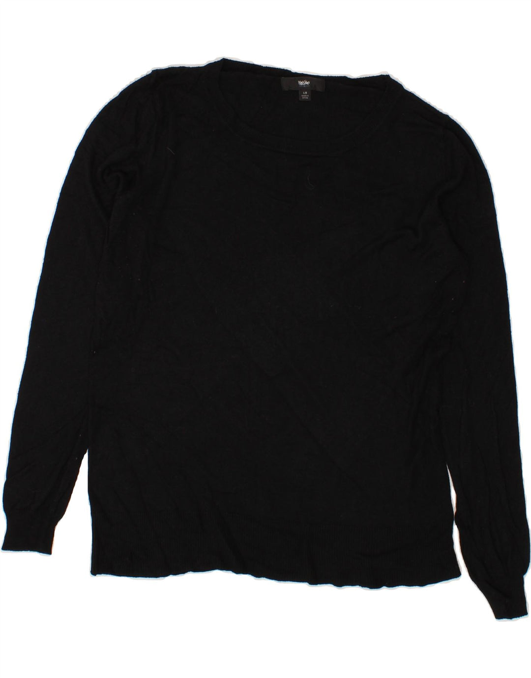 MOSSIMO Womens Boat Neck Jumper Sweater UK 16 Large Black Nylon Vintage Mossimo and Second-Hand Mossimo from Messina Hembry 
