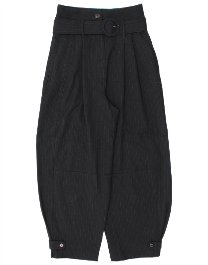 Zara Γυναικείο παντελόνι Harem Small W26 L25 Navy Blue Pinstripe Polyester