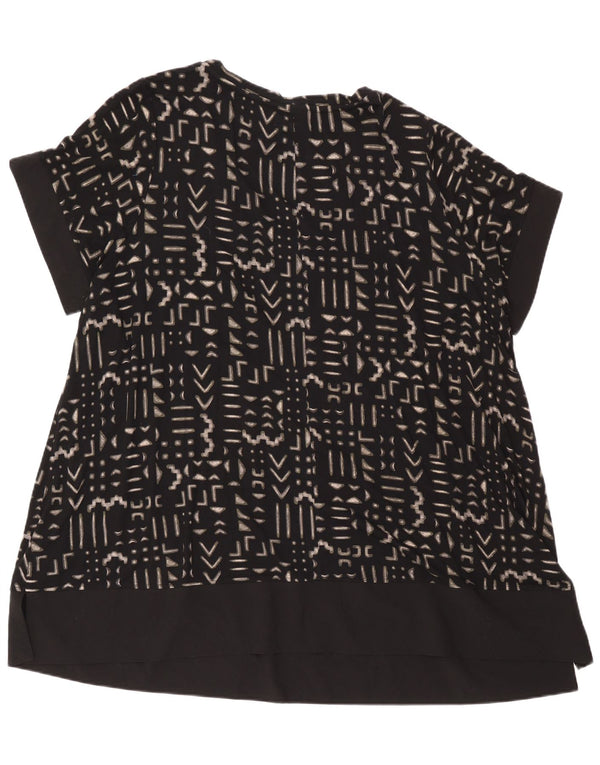 Marks & Spencer Γυναικείο τουνίκ Φόρεμα UK 24 4XL Μαύρη γεωμετρική βισκόζη