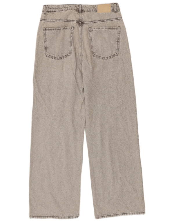 Zara Γυναικείο φαρδύ τζιν EU 42 Large W32 L32 Γκρι βαμβακερό