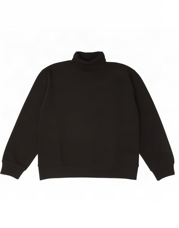 Zara Womens Roll Neck Jumper Sweater UK 14 Medium Black Cotton